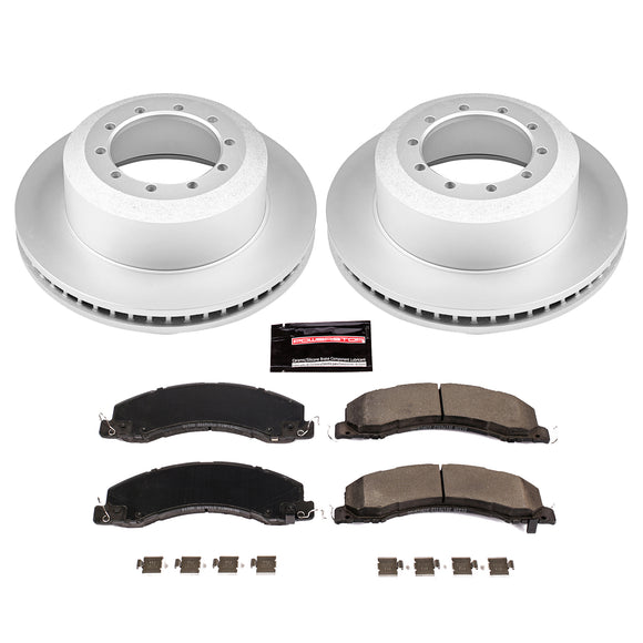 PowerStop Genuine Geomet Coated Rotor and Low-Dust Ceramic Brake Pad Kit