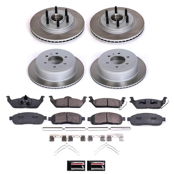 PowerStop Semi-Coated Rotor and Low-Dust Ceramic Brake Pad Kit