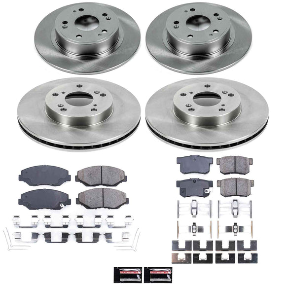 PowerStop OE Stock Replacement Low-Dust Ceramic Brake Pad and Rotor Kit