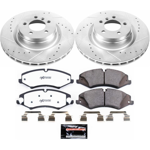 PowerStop Z36 Carbon-Fiber Ceramic Brake Pad with Drilled and Slotted Rotor Kit