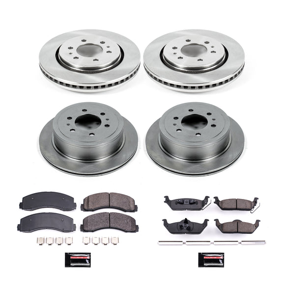 PowerStop OE Stock Replacement Low-Dust Ceramic Brake Pad and Rotor Kit