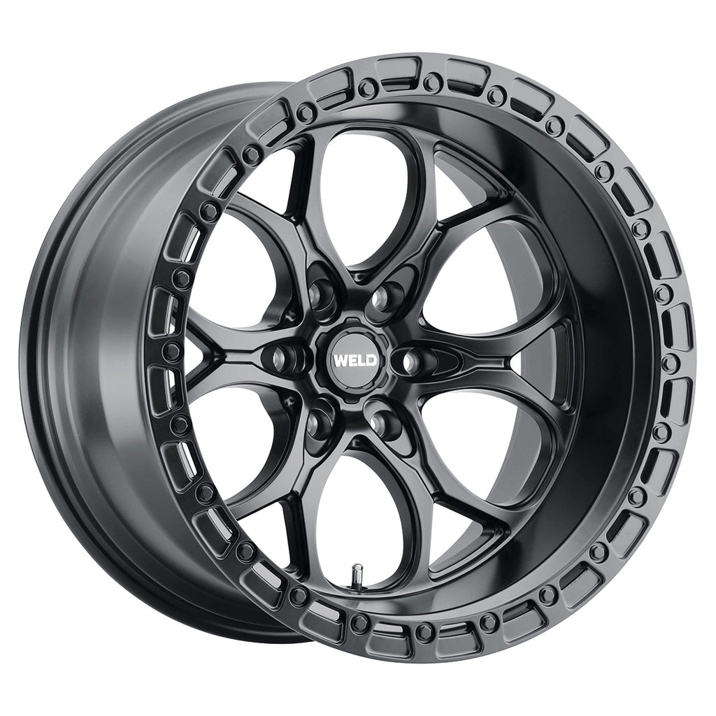 20x10 WELD Off-Road Ledge Six Black / Black 6x139.7 6x5.5 ET-18 Wheel ...