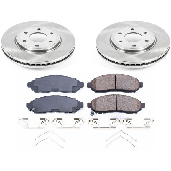 PowerStop OE Stock Replacement Low-Dust Ceramic Brake Pad and Rotor Kit