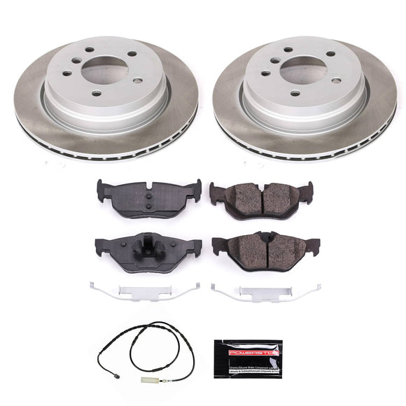 PowerStop Semi-Coated Rotor and Low-Dust Ceramic Brake Pad Kit