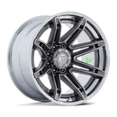 20x10 Fuel Off-Road FC401 Brawl Platinum With Chrome Lip 8x165.1 ET-18 Wheel