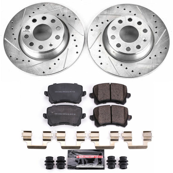 PowerStop Z23 Daily Driver Carbon-Fiber Ceramic Brake Pad and Drilled & Slotted