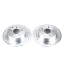 PowerStop Evolution Drilled Slotted Rotors Pair Rear For Nissan Altima