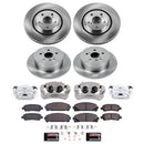 PowerStop OE Stock Replacement Low-Dust Ceramic Brake Pad, Rotor and Caliper Kit