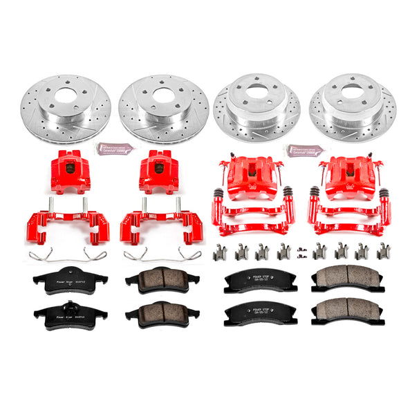 PowerStop Z23 Daily Driver Carbon-Fiber Ceramic Pads Drilled & Slotted Rotor & C