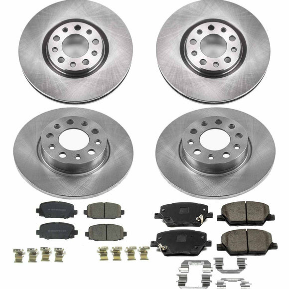 PowerStop OE Stock Replacement Low-Dust Ceramic Brake Pad and Rotor Kit