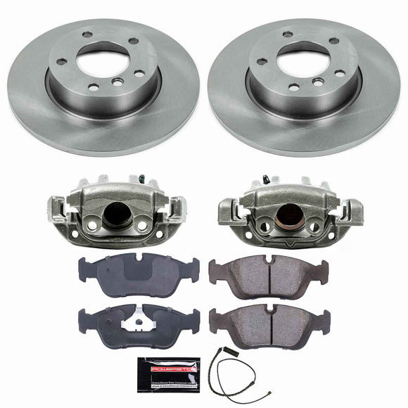 PowerStop OE Stock Replacement Low-Dust Ceramic Brake Pad, Rotor and Caliper Kit