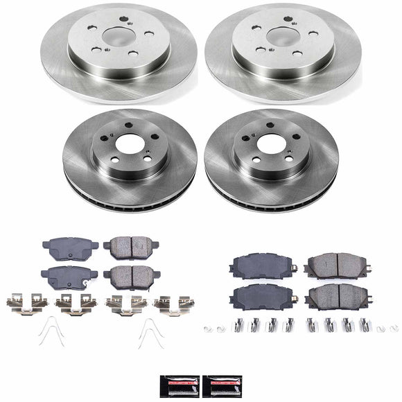 PowerStop OE Stock Replacement Low-Dust Ceramic Brake Pad and Rotor Kit