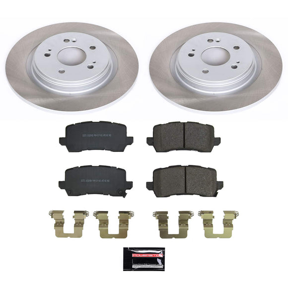 PowerStop Semi-Coated Rotor and Low-Dust Ceramic Brake Pad Kit
