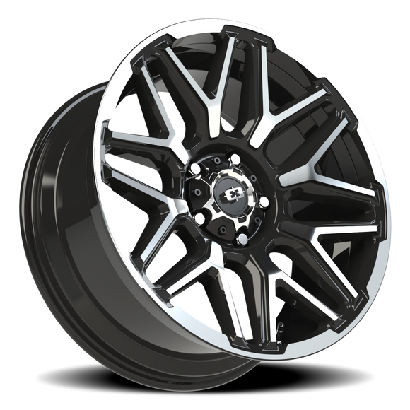 20X9 Vision 305 Rekluse Gloss Black Machined Face and Lip 5x139.7 5x5.5 ET12 CB1