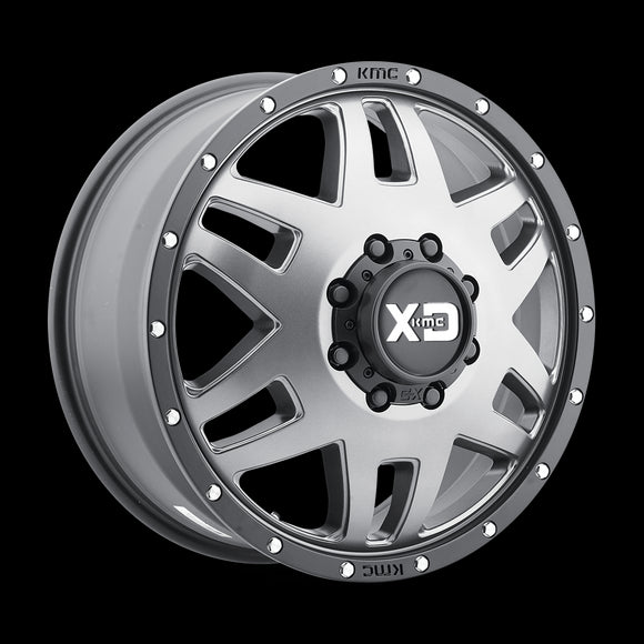 20X8.25 KMC XD Machete Dually Matte Gray Wheel/Rim 8x165.1 8-165.1 ET97