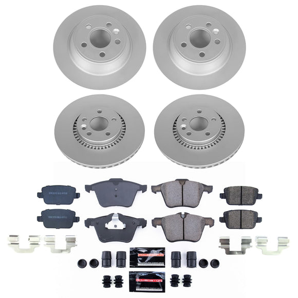 PowerStop Genuine Geomet Coated Rotor and Carbon-Fiber Ceramic Brake Pad Kit
