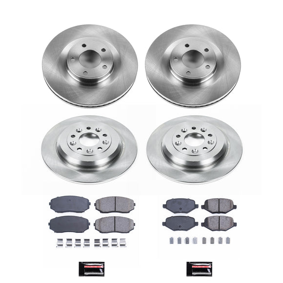 PowerStop OE Stock Replacement Low-Dust Ceramic Brake Pad and Rotor Kit