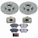 PowerStop OE Stock Replacement Low-Dust Ceramic Brake Pad, Rotor and Caliper Kit