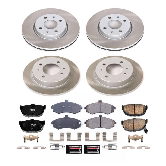 PowerStop Semi-Coated Rotor and Low-Dust Ceramic Brake Pad Kit