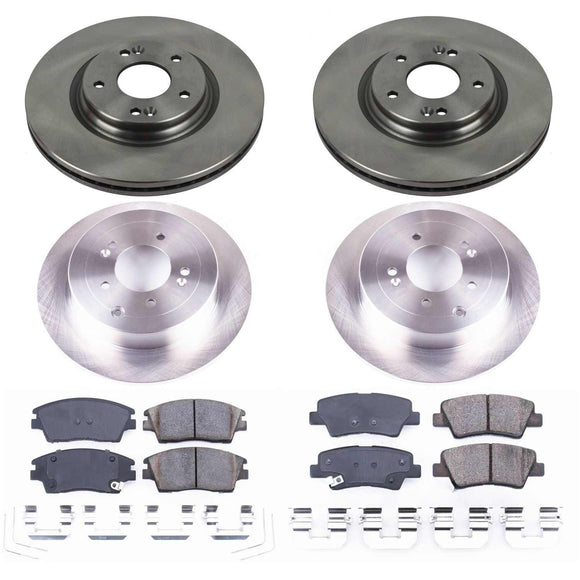 PowerStop OE Stock Replacement Low-Dust Ceramic Brake Pad and Rotor Kit