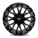 20x12 Hardrock Affliction Gloss Black Milled 5x127/139.7 ET-44 wheel/rim