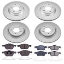PowerStop Genuine Geomet Coated Rotor and Low-Dust Ceramic Brake Pad Kit