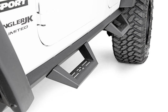 Rough Country Contoured Drop Steps 4 Door For Jeep Wrangler JK 2WD 4WD 07-18