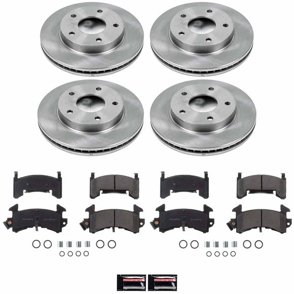 PowerStop OE Stock Replacement Low-Dust Ceramic Brake Pad and Rotor Kit