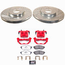 PowerStop Z26 Street Performance Ceramic Brake Pad, Drilled Slotted Rotor, and C