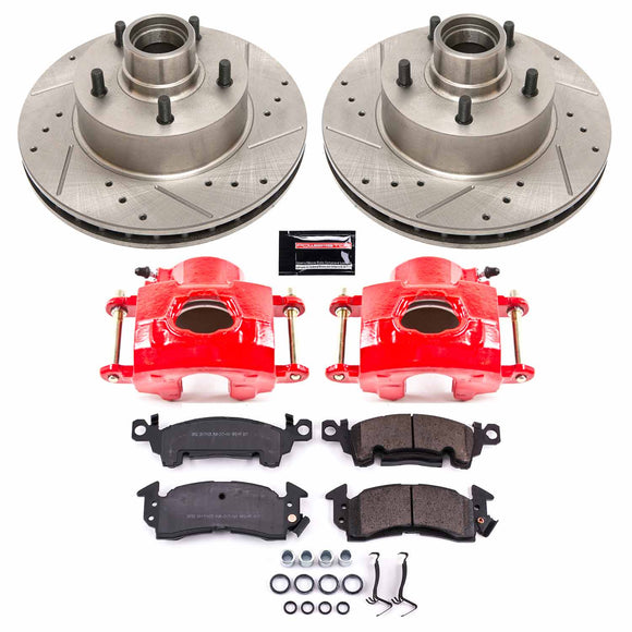 PowerStop Z23 Daily Driver Carbon-Fiber Ceramic Pads Drilled & Slotted Rotor & C