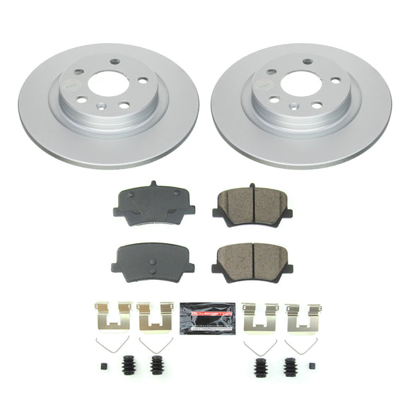 PowerStop Genuine Geomet Coated Rotor and Carbon-Fiber Ceramic Brake Pad Kit