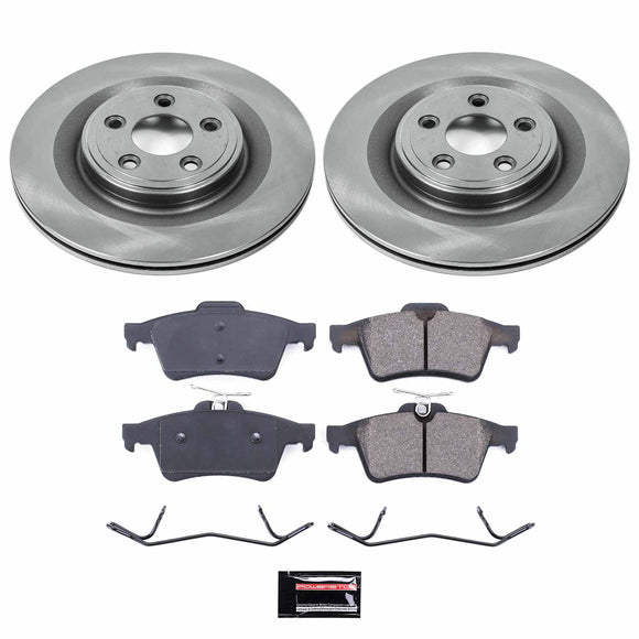 PowerStop OE Stock Replacement Low-Dust Ceramic Brake Pad and Rotor Kit