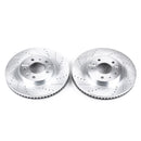 PowerStop Evolution Drilled Slotted Rotors Pair Front For Cadillac CTS