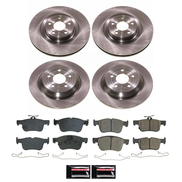 PowerStop OE Stock Replacement Low-Dust Ceramic Brake Pad and Rotor Kit