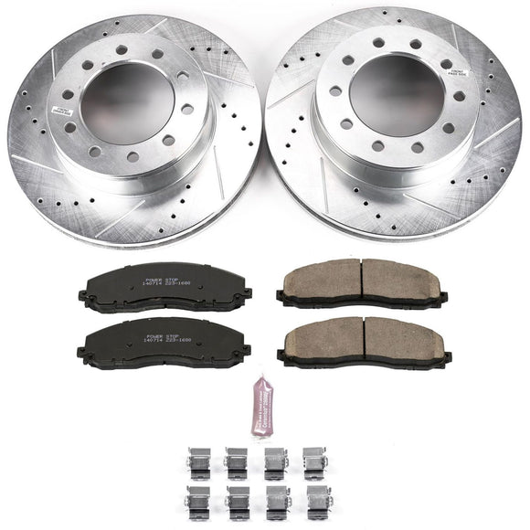 PowerStop Z23 Daily Driver Carbon-Fiber Ceramic Brake Pad and Drilled & Slotted