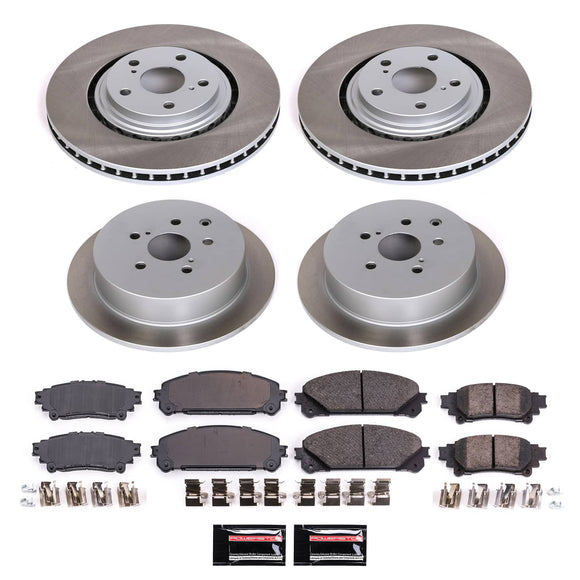PowerStop Semi-Coated Rotor and Low-Dust Ceramic Brake Pad Kit