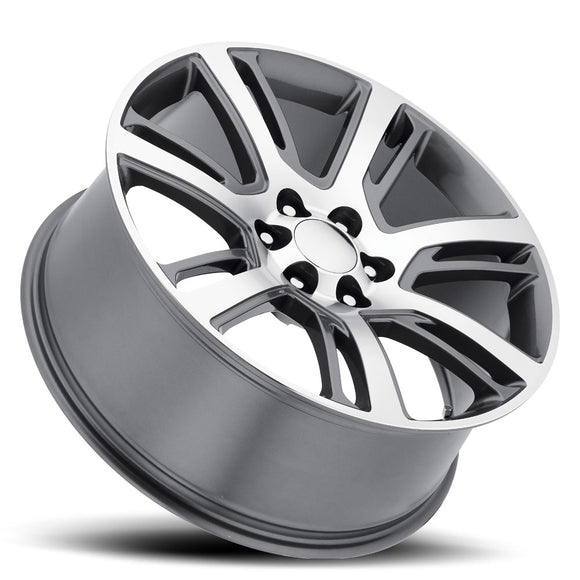 22x9 Replica Escalade Platinum Gun Metal Mach Face 6x139.7 ET31 wheel/rim
