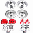PowerStop Z26 Street Performance Ceramic Brake Pad, Drilled Slotted Rotor, and C