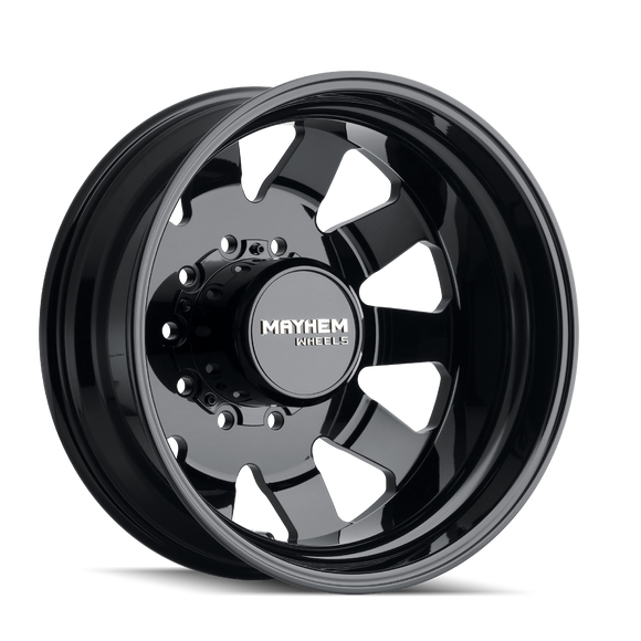 22x8.25 Mayhem 8181 Challenger Dually Gloss Black 10x225 ET169 CB170.1 Wheel Rim