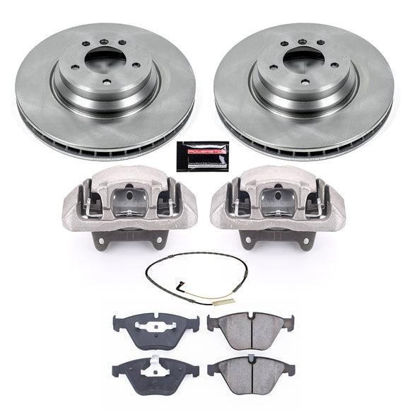 PowerStop OE Stock Replacement Low-Dust Ceramic Brake Pad, Rotor and Caliper Kit