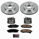 PowerStop OE Stock Replacement Low-Dust Ceramic Brake Pad, Rotor and Caliper Kit