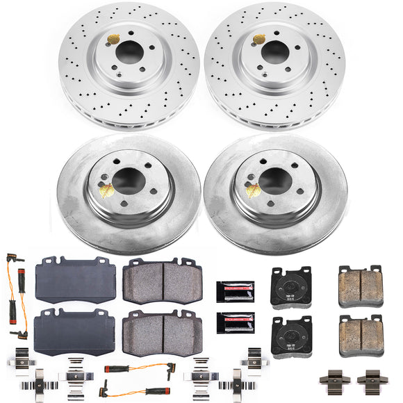 PowerStop Genuine Geomet Coated Rotor and Carbon-Fiber Ceramic Brake Pad Kit