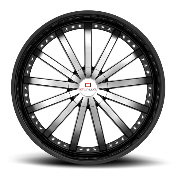 22x8.5 Cavallo CLV-53 Gloss Black Machined 5x114.3/120 ET38 wheel/rim