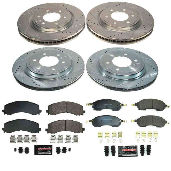 PowerStop Z23 Daily Driver Carbon-Fiber Ceramic Brake Pad and Drilled & Slotted