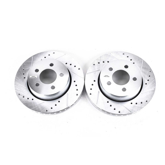 PowerStop Evolution Drilled Slotted Rotors Pair Front For Dodge Nitro