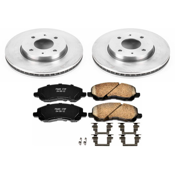 PowerStop OE Stock Replacement Low-Dust Ceramic Brake Pad and Rotor Kit