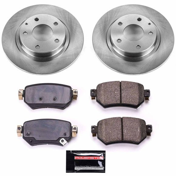 PowerStop OE Stock Replacement Low-Dust Ceramic Brake Pad and Rotor Kit