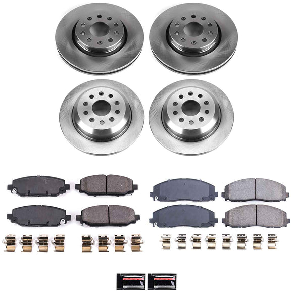 PowerStop OE Stock Replacement Low-Dust Ceramic Brake Pad and Rotor Kit