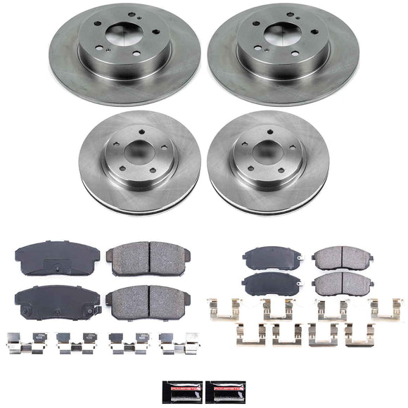 PowerStop OE Stock Replacement Low-Dust Ceramic Brake Pad and Rotor Kit