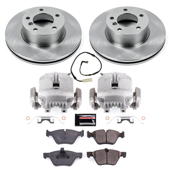 PowerStop OE Stock Replacement Low-Dust Ceramic Brake Pad, Rotor and Caliper Kit
